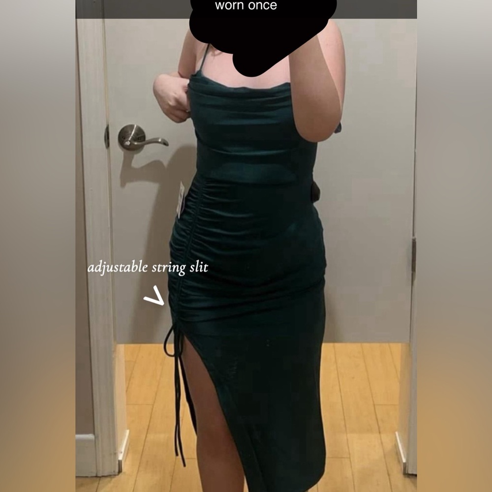 Elegant Green Dress with slit